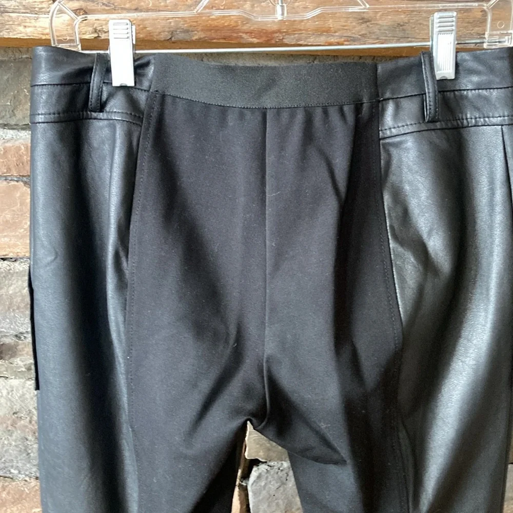 BCBGMaxazria Black Leather Look Pants